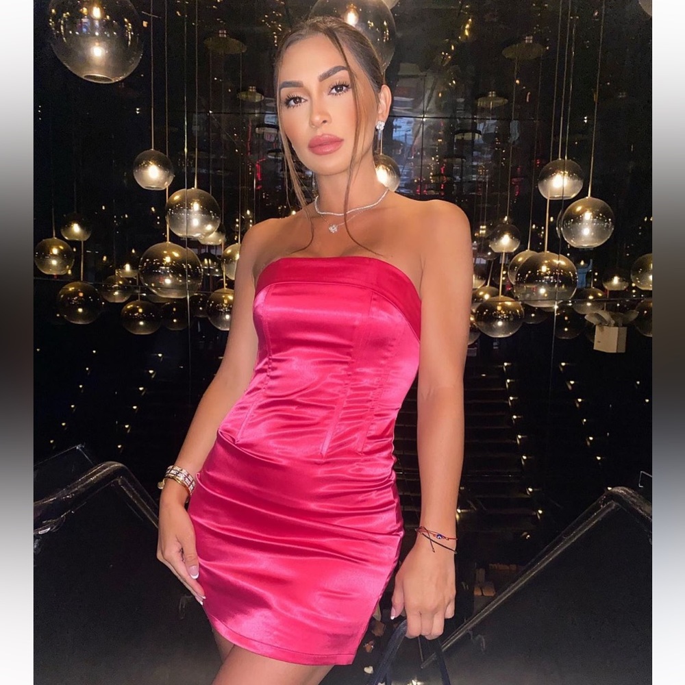 Twenty5a Pink Satin Dress